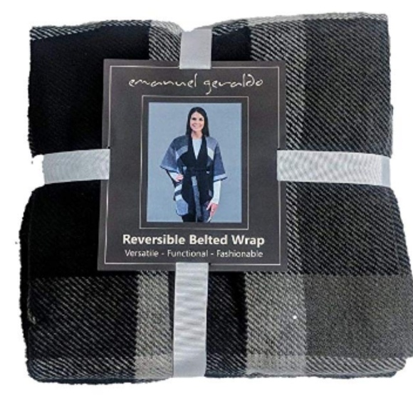 Emanuel Geraldo Women's Reversible Belted Wrap - Picture 2 of 4